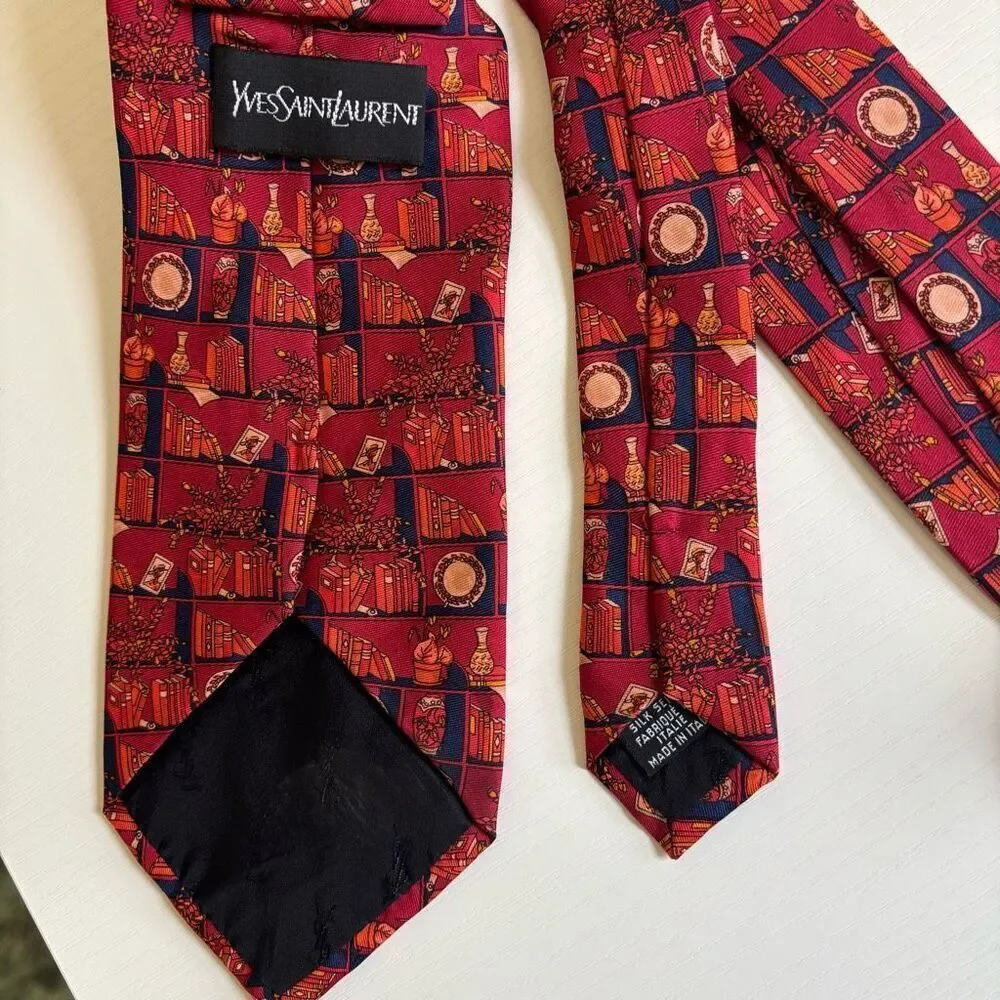 Yves Saint Laurent YSL silk tie